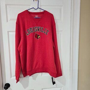 Louisville Cardinals Men's Captivating Pullover‎ Sweatshirt Red Sz 2XL NWT